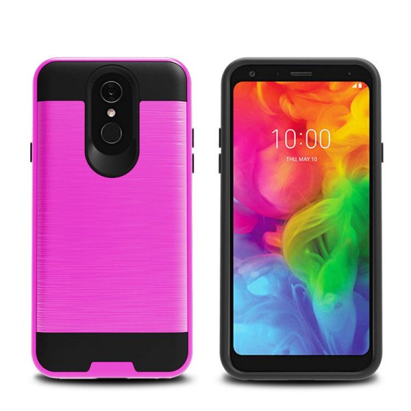 Wholesale LG Q7 / Q7+ Plus / Alpha / Q7α Armor Hybrid Case (Hot Pink)